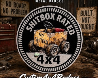 Boîte à merde | 21 couleurs disponibles | Insigne métallique 4x4