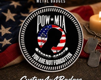Prisonnier de guerre militaire | 21 couleurs disponibles | Insigne métallique 4x4
