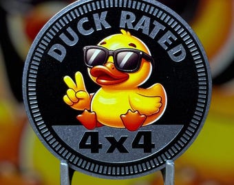 Duck Rated - Distinctive Metal 4x4 Badge Crafted by Custom4x4Badges