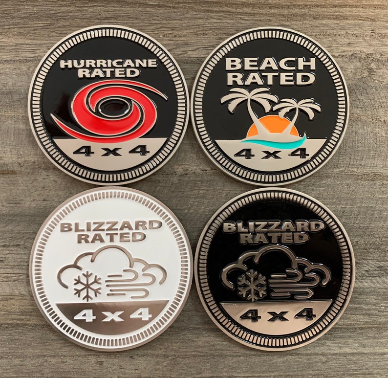 Fun Jeep Badges Blizzard Rated White Etsy
