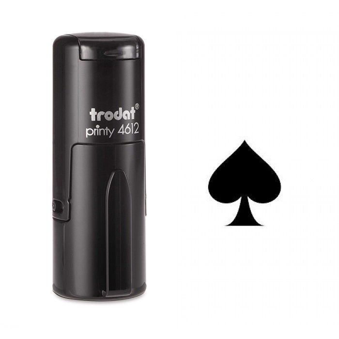 Black Spade Self Inking Stamp