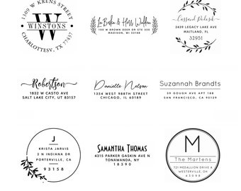 Custom Self Inking Address Stamp, Simple but Classic, Elegant, Stylish - Choose from 18 Designs & 15 Ink Color Choices