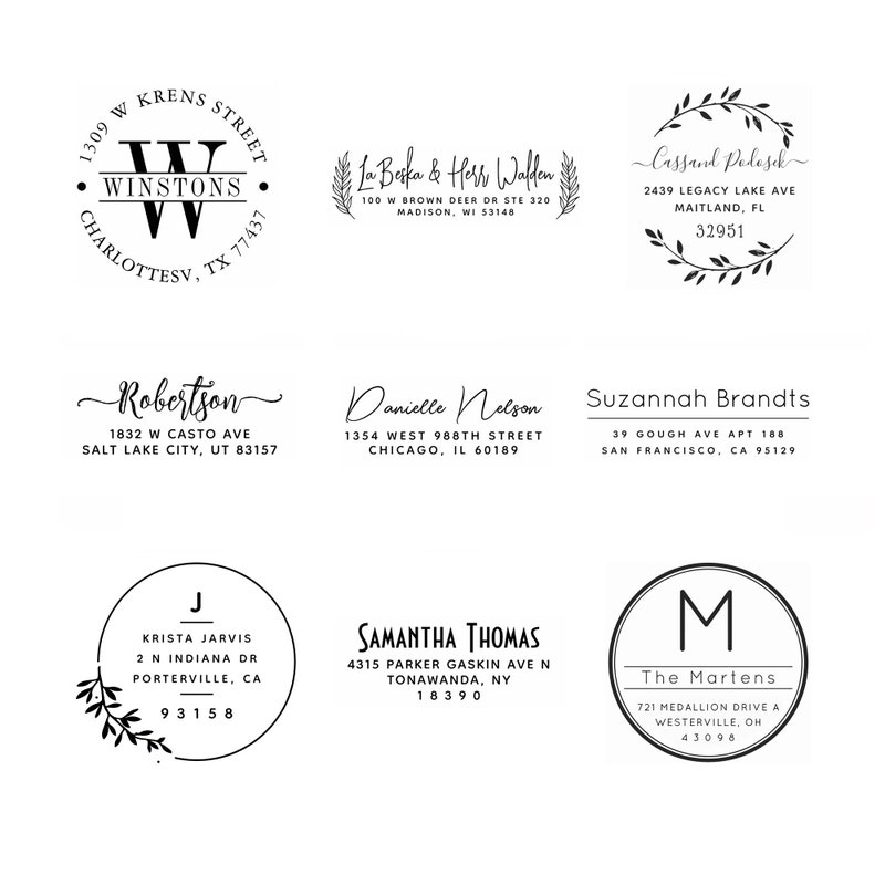 Personalized Self Inking Address Stamps Etsy