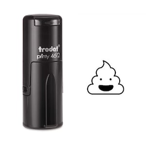 Glimlachende Poep Emoji Zelf inkten Stempel