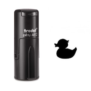 Sello autoentintado de patito de goma negro