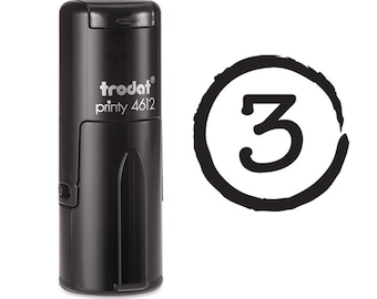 Number three Self Inking Stamp