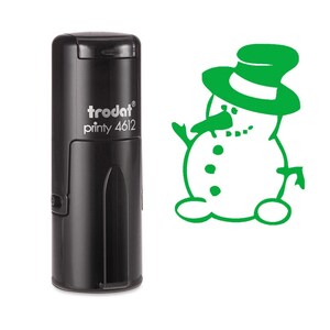 Timbre d’encre de bonhomme de neige