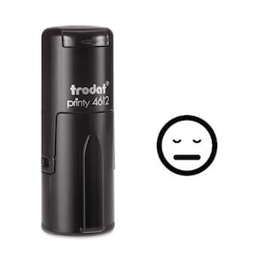 Decepcionado cara emoji auto inking sello