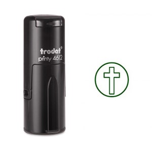 Timbro a inchiostro a croce verde