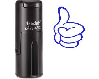Sniggle Sloth Self-Inking Thumbs Up/Down Rubber Stamp - 1/2 Inch Mini Stamp For Planners & Crafts