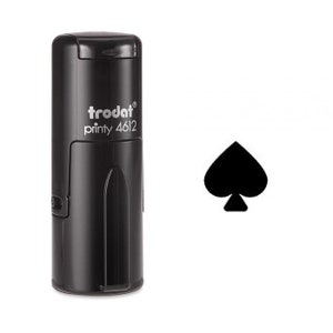 Gladde zwarte spade zelfinktende stempel
