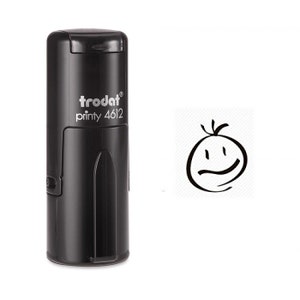 Carimbo autotintado de Emoji desenhado à mão confuso