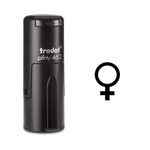 Símbolo de género femenino Sello de autointinta