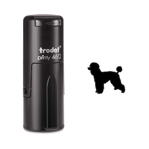 Carimbo autotintado Poodle preto