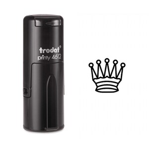 White Queen Crown Chess Piece Self Inking Stamp