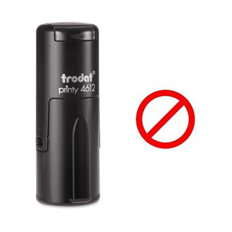 Red Stop Symbol Self Inking Stamp