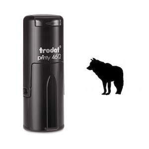Timbre d’encrage auto-loup solitaire