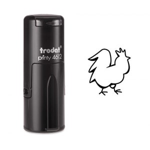 Timbre blanc d’auto-enchâssage de boule de coq