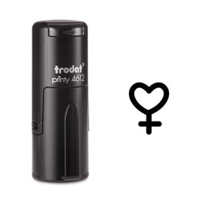 Hart vrouwelijke symbool zelf inkten stempel