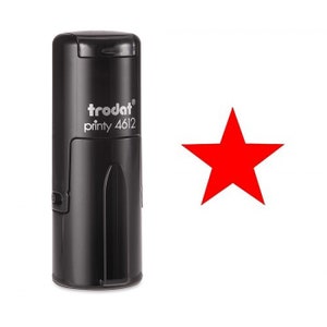 Rode ster zelfinktende stempel