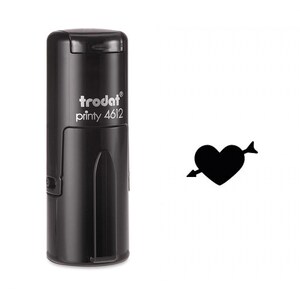 Coeur avec le timbre d’enfaisage de soi de flèche