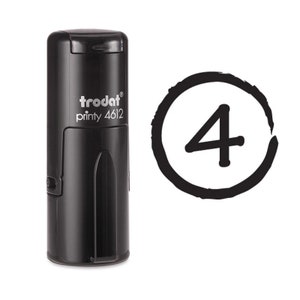 Nummer vier Self Inking Stempel