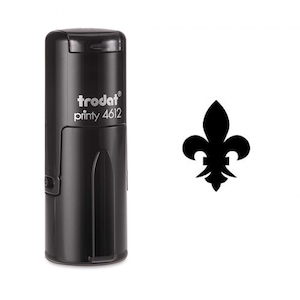 Black Gothic Fleur de Lis Self Inking Stamp