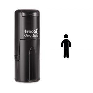 Stehende Mann Silhouette selbst Tinte Stempel