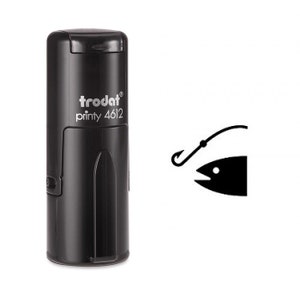 Fisch und Haken Selbsttinte Stempel