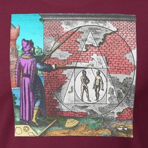 PHILOSOPHERS STONE Square the Circle 1618 Alchemy Emblem - Unisex T-Shirt