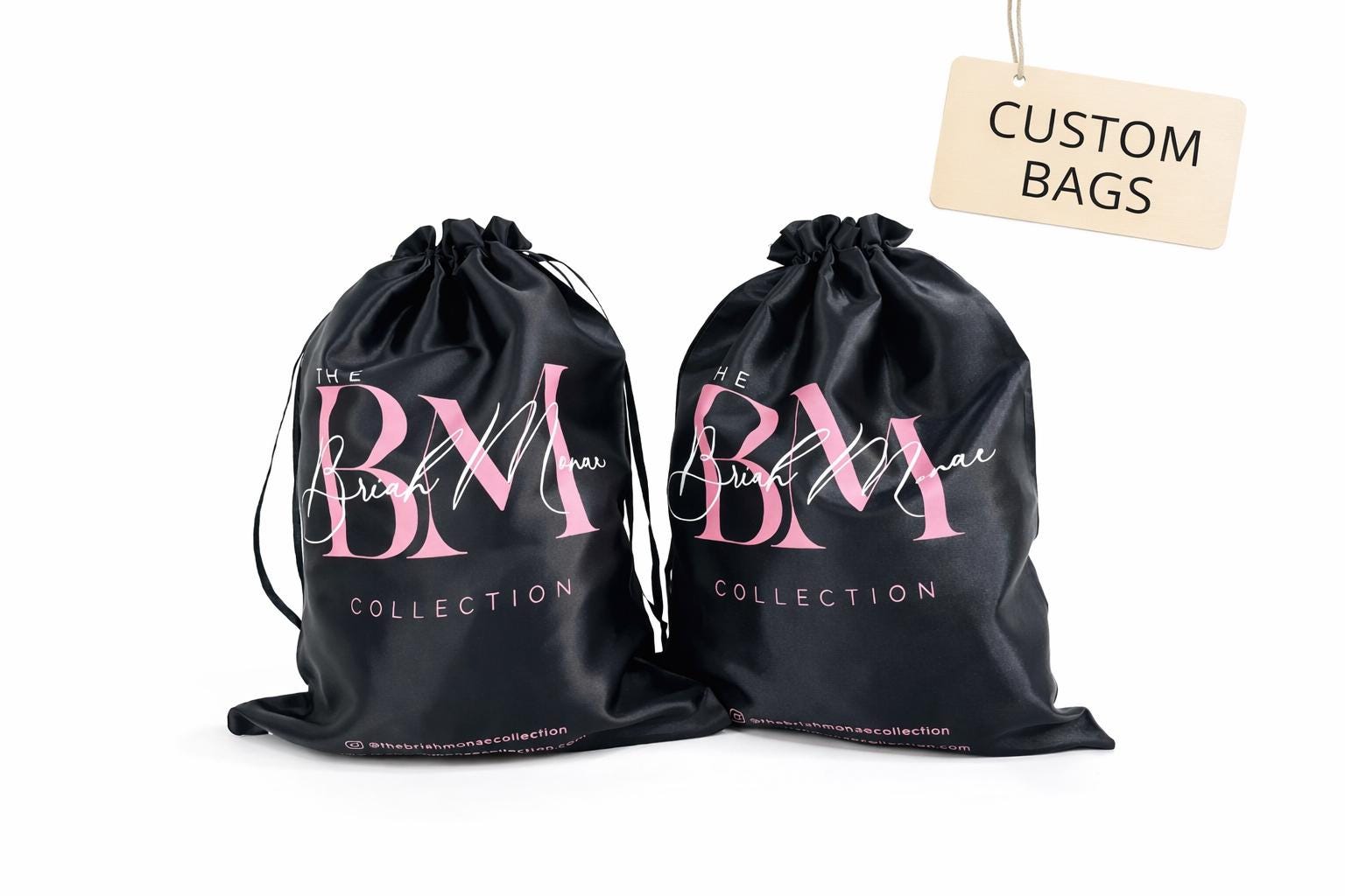 Custom Logo Satin Drawstring Bag, Jewelry Dust Bag Bulk - Etsy
