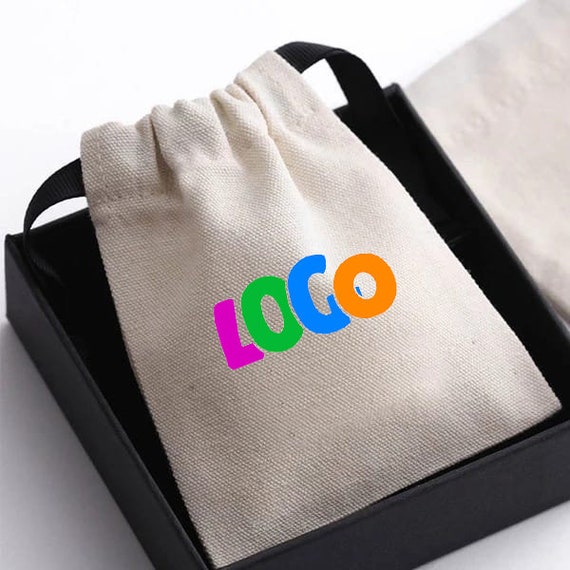 Medium Organic Cotton Gift Bag 15cm X 20cm Strong Plain Drawstring