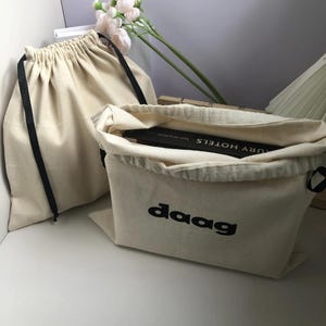 Sacchetto antipolvere in twill di cotone riciclabile super resistente per imballaggio di borse, sacchetto antipolvere in cotone stampato con logo personalizzato, sacchetto per scarpe e shopping personalizzato