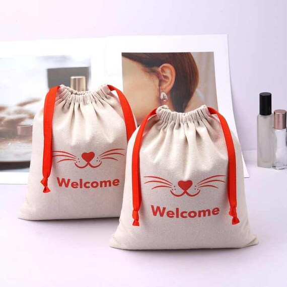 Your Custom Logo GIFT BAGS Bulk Printed Small Natural Cotton Eco Reusable Drawstring Cloth for Promo Crafters Wedding Party Favors Etsy UK