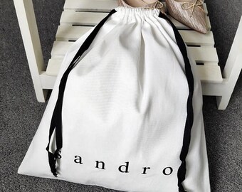 Custom Printed Cotton Favor Bags, Logo, Party Treat Bags