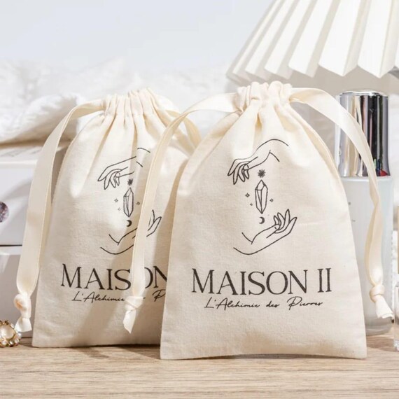 personalised cotton drawstring bags