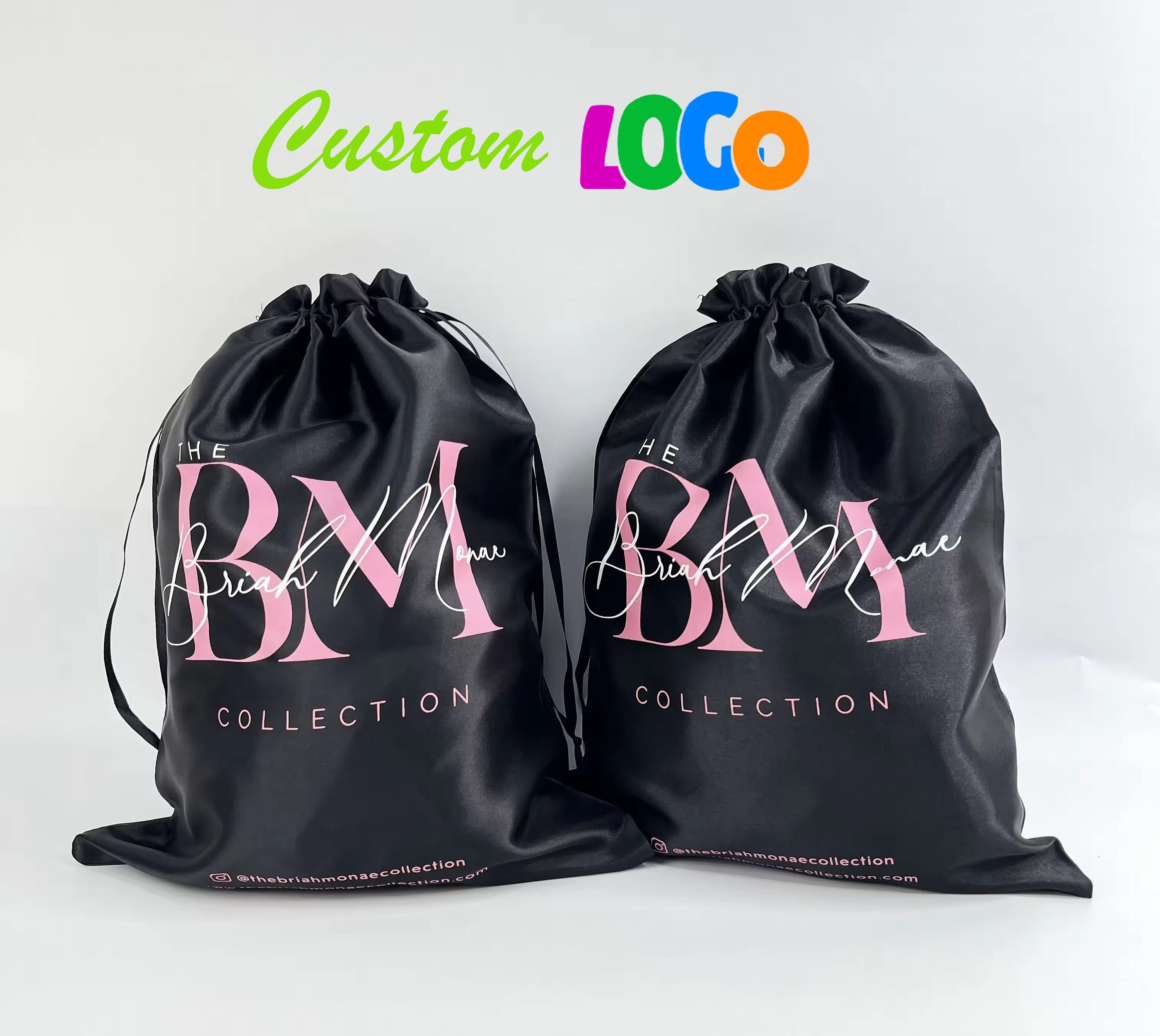 Personalized satin drawstring bags hotsell