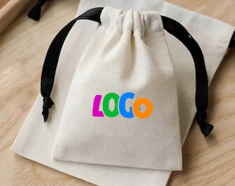 Customizable Cotton Muslin Favor Bags: Premium Thick Fabric