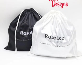 100pcs satin drawstring bags custom dust bags Jewelry package pouch personalized your logo printed wholesale product package gift wrap