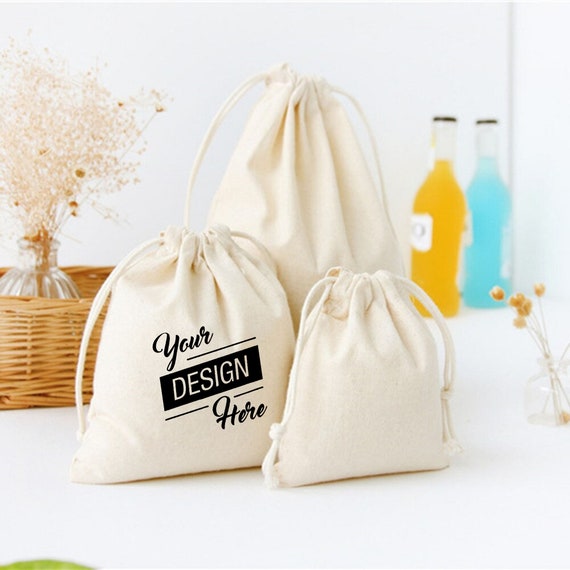 Set of 20/30 /50 /100 Custom Dust Bag Cotton Drawstring Bag | Etsy