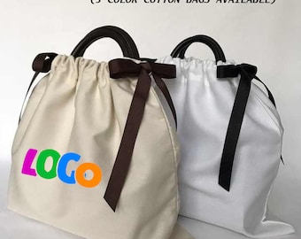 Custom Cotton Drawstring Bag: Logo Print, Dustproof Storage