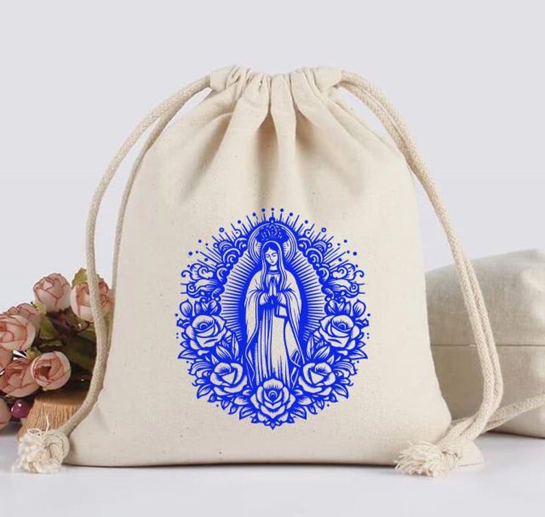 Virgin Mary Rosary Bag - Catholic Prayer Bag - Personalized - Custom ...