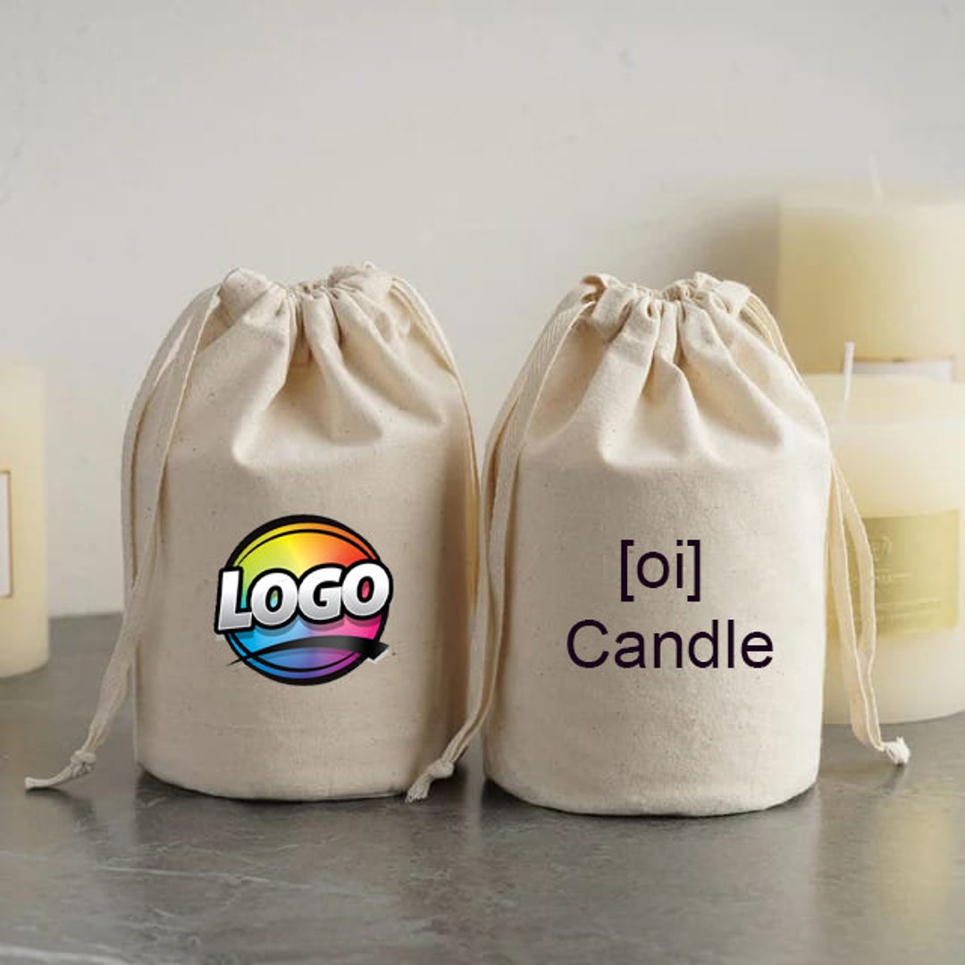 Candle Packaging Bag, Round Bottom Bag for Candles, Cotton Drawstring