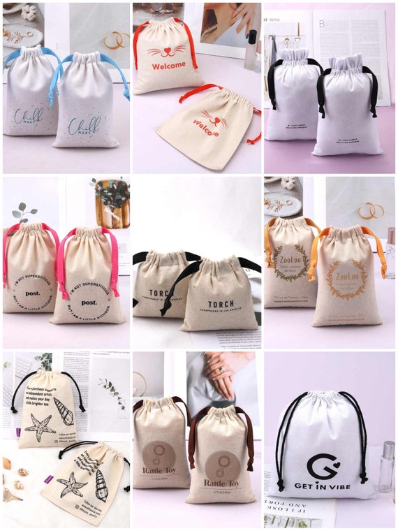 Dust Cover Storage Bags Purified 100% Cotton With Drawstring Pouch