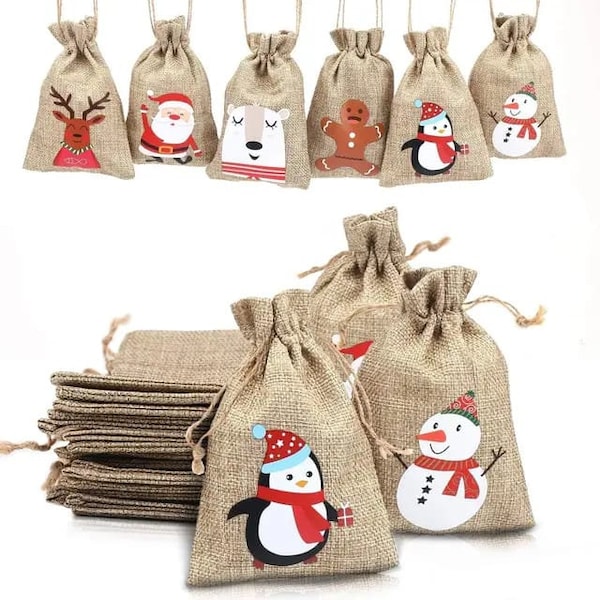 20/30 /50 pcs Burlap Bags with Drawstring Gift Bags Jewelry Pouches Sacks for Wedding Party and DIY Craft