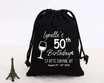 20-50 sets of birthday hangover kit,50th birthday for women,Personalized Party Bags,Fabulous 50 Birthday Party Favor,50th Birthday goody bag