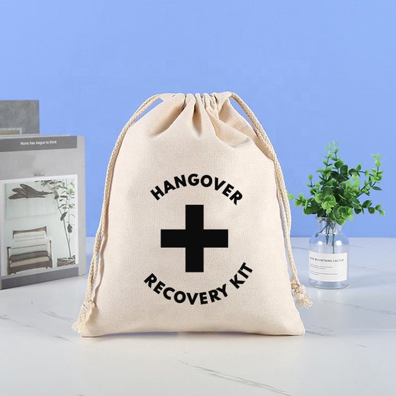  Hangover Kit Bags - 20 Cotton Drawstring Bags - Great For  Bachelorette Hangover Kit Supplies, Wedding Bag, Bachelorette Party  Supplies, Hangover Kit Items, Bachelorette Party Favors And More! : Health  & Household