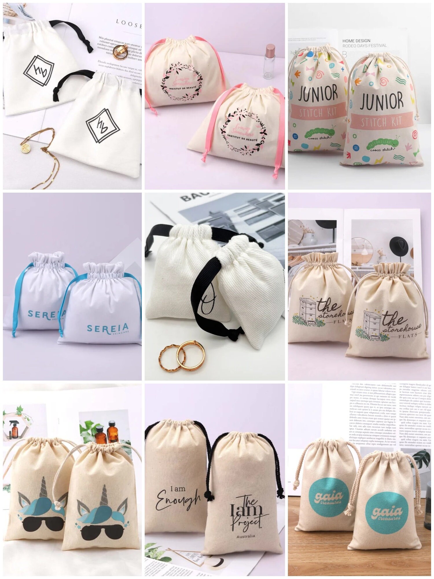 ★GLOWNY★ EVERYDAY G COTTON POUCH MUSINSA | GLOWNY COTTON TILE POUCH (IVORY)