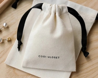 Personalized Organic Cotton Dust Bag, Custom Logo Favor Bag