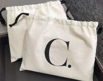 Customizable Cotton Drawstring Favor Bag, Personalized Gift Pouch